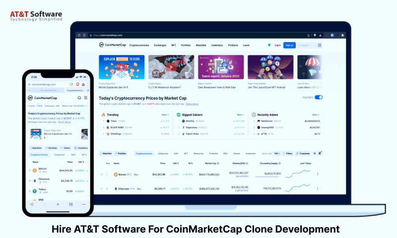 Hire Veda Ads For CoinMarketCap Clone Development