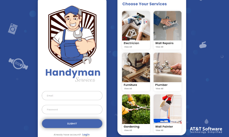 Workflow of the handyman service application like Uber Workflow of the handyman service application like Uber