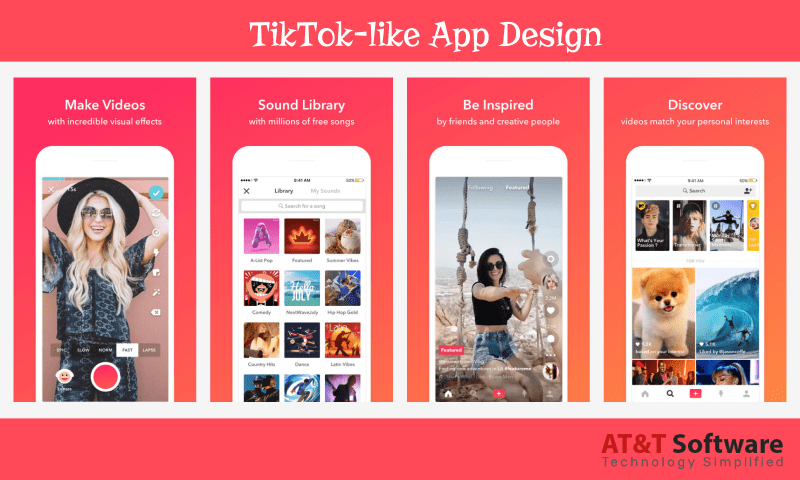 tik tok like design tik tok like app UI/UX design